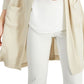 Alfani Women's Woven Open Front Cardigan Brown Size XX-Large