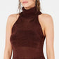 Guess Women's Lurex Halter Top Red Size Medium