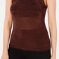 Guess Women's Lurex Halter Top Red Size Medium
