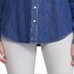 Ralph Lauren Women's Collared Denim Shirt Blue Size Small