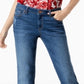 INC International Concepts Women's Curvy Fit Cuffed Boyfriend Jeans Blue Size 14