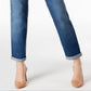 INC International Concepts Women's Curvy Fit Cuffed Boyfriend Jeans Blue Size 14