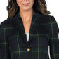 Ralph Lauren Women's Plaid Jacquard Blazer Black Size Petite Medium