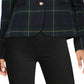 Ralph Lauren Women's Plaid Jacquard Blazer Black Size Petite Medium