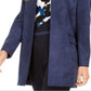 Calvin Klein Women's Faux Suede Open Front Topper Jacket Blue Size 16