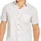 Tasso Elba Men's Latenito Cotton Printed Button Down Shirt White Size X-Large
