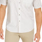 Tasso Elba Men's Latenito Cotton Printed Button Down Shirt White Size X-Large