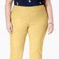 Charter Club Women's Cambridge Tummy Control Pull on Pants Yellow Size 20W