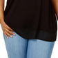 Belldini Women's Plus Cold Shoulder Top Black Size 3X