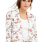 INC International Concepts Women's Floral Blazer Jacket White Size Small