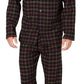 Club Room Men's Black Plaid Flannel Pajamas Black Size XX-Large