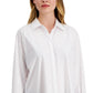 Alfani Women's Collared Long Sleeve Button Down Top White Size Large