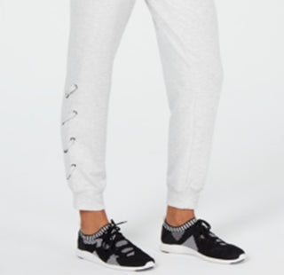 Ideology Women's Tie Heather Lounge Pants White Size X-Large