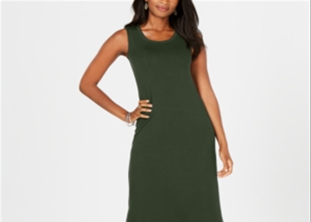 Style & Co Women's Maxi Dress Green Size Petite X-Small