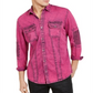 INC International Concepts Men's Button Down Denim Casual Shirt Pink Size X-Small