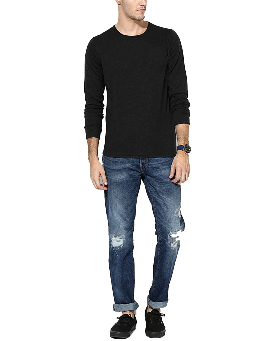 Buffalo David Bitton Men's Popcorn Textured Sweater Black Size Medium