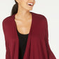 Alfani Women's Open Front Cardigan Red Size Large