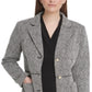 DKNY Women's Speckled Knit Topper Jacket -Gray- Size 8