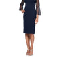 Alex Evenings Women's Short Sheath Dress Blue Size 6