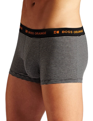 Hugo Boss Men's Striped Logo Boxer Briefs Black Size XXL