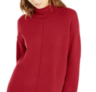 Alfani Women's Dropped Shoulder Turtleneck Red Size X-Small