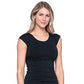 Downeast Women's Casual Wonder Tops T-Shirts Black Size L