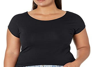 Downeast Women's Tops T Shirts for Essential Tee Black Size X-Large