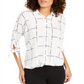 Alfani Women's White 3/4 Sleeve Top White Size X-Large