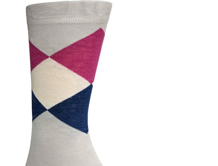 Cole Haan Men's Diamond Dress Crew Socks Blue Size 7-12