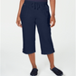 Karen Scott Women's French Terry Capri Pants Blue Size Petite S
