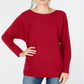 IINC International Concepts Women's Sweater Dolman Sleeve Ribbed Knit Pullover Red Size X-Small