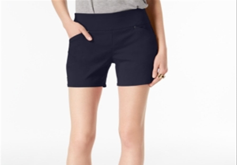 IINC International Concepts Women's Curvy Fit Pull on Shorts Blue Size 8