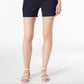IINC International Concepts Women's Curvy Fit Pull on Shorts Blue Size 8