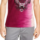 INC International Concepts Men's T-Shirt Magenta Graphic Ombre Split Neck Tee Purple Size X-Large