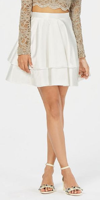 City Studios Junior's Lace Contrast 2 Pc Dress Brown Size 11