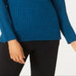Karen Scott Women's Boat Neck Cotton Sweater Blue Size Small