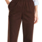 Alfred Dunner Women's Classics Twill Pull on Pants Brown Size 10
