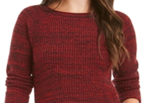 Style & Co Women's Crewneck Marled Sweater Red Size X-Small