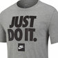 Nike Men's Sportswear Just Do It T-Shirt Gray Size Large