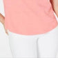 Maison Jules Women's V Neck Patch Pocket T-Shirt Pink Size Small