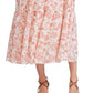Ralph Lauren Women's Floral Tea Length Knife Pleated Skirt Pink Size 6