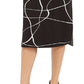 Alfani Women's Printed Sweater Skirt Black Size Small