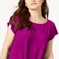 INC International Concepts Women's Draped Hem Top Pink Size X-Large