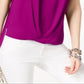 INC International Concepts Women's Draped Hem Top Pink Size X-Large