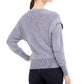 INC International Concepts Women's Textured Patterned Long Sleeve Jewel Neck Sweater Blue Size XX-Large