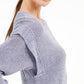 INC International Concepts Women's Textured Patterned Long Sleeve Jewel Neck Sweater Blue Size XX-Large