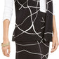 Alfani Women's Printed Sweater Vest Black Size Medium