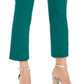 INC International Concepts Women's Zippered Ankle Straight Leg Wear to Work Pants Green Size 6