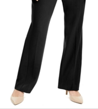 Alfani Women's Belted Straight Leg Pants Black Size 12