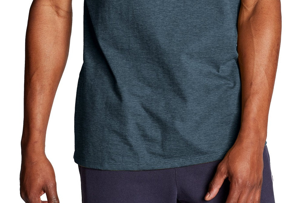 Champion Men's Crewneck Embroidered Logo Tee T-Shirt Blue Size Small